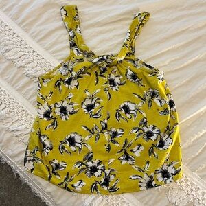 Banana Republic Yellow Floral Tank Top